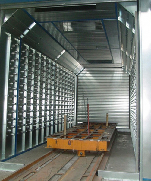 Polymerising and drying booths