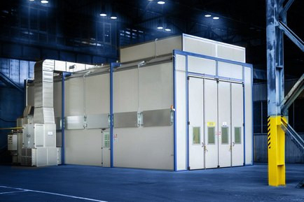 Industrial painting and oven booths