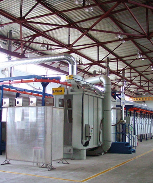 Powder coating plants