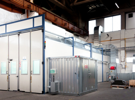 PAINT & DRYING BOOTH 14 X 4 X 4 M